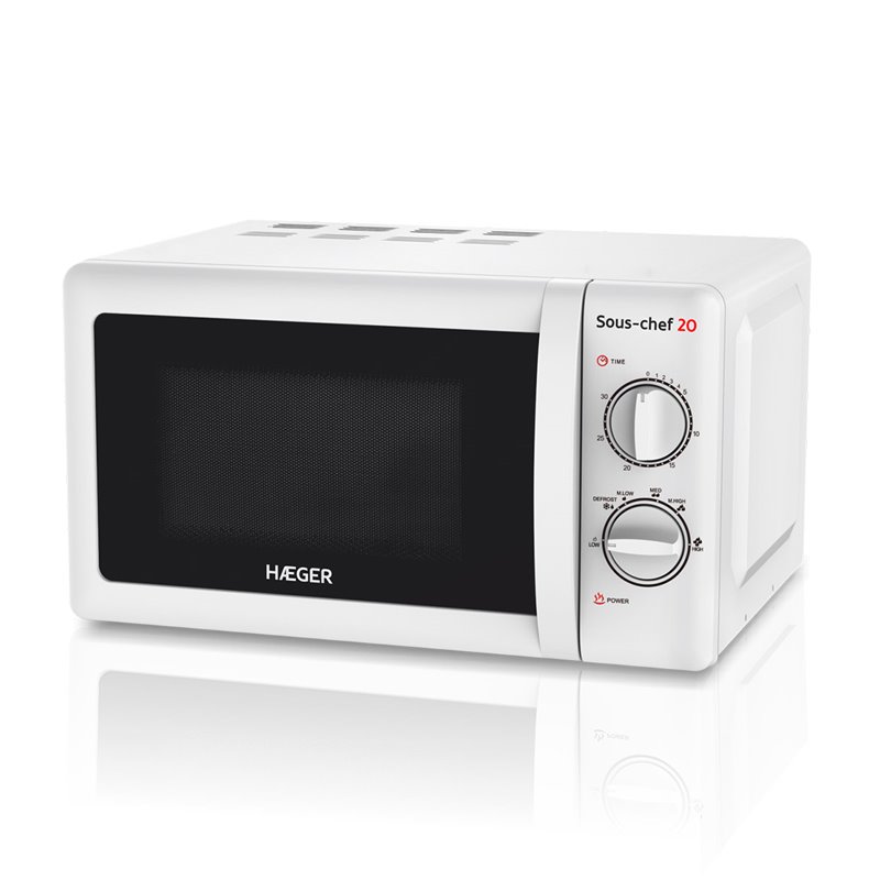 Microondas Haeger MW-70W.006A  20L, SOUS CHEF Blanco