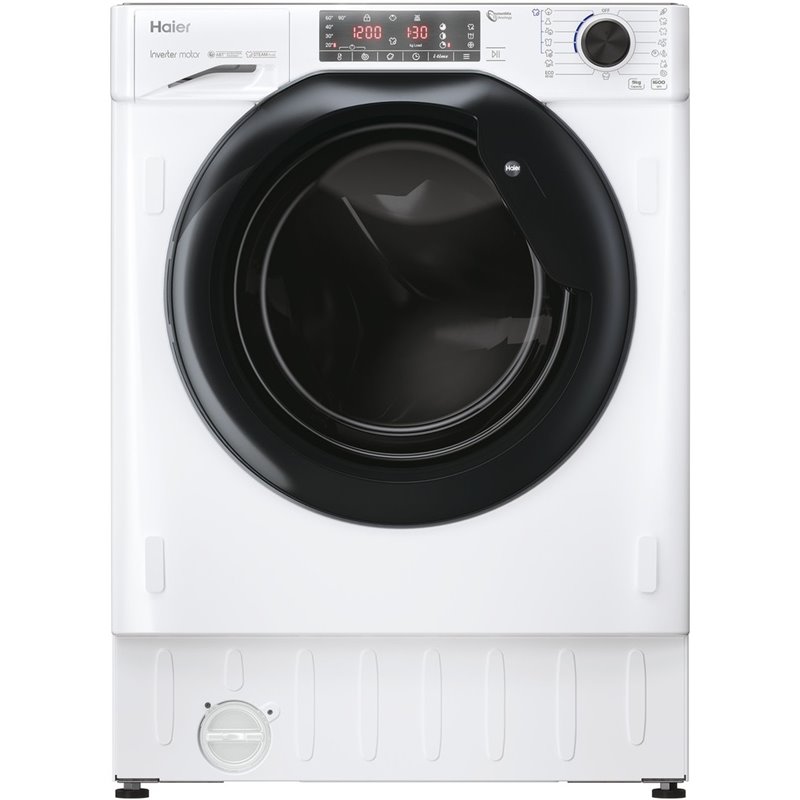 Lavadora Haier Series 4 integrable  HWQ90B416FWB-S  9 kg , 1.600 rpm