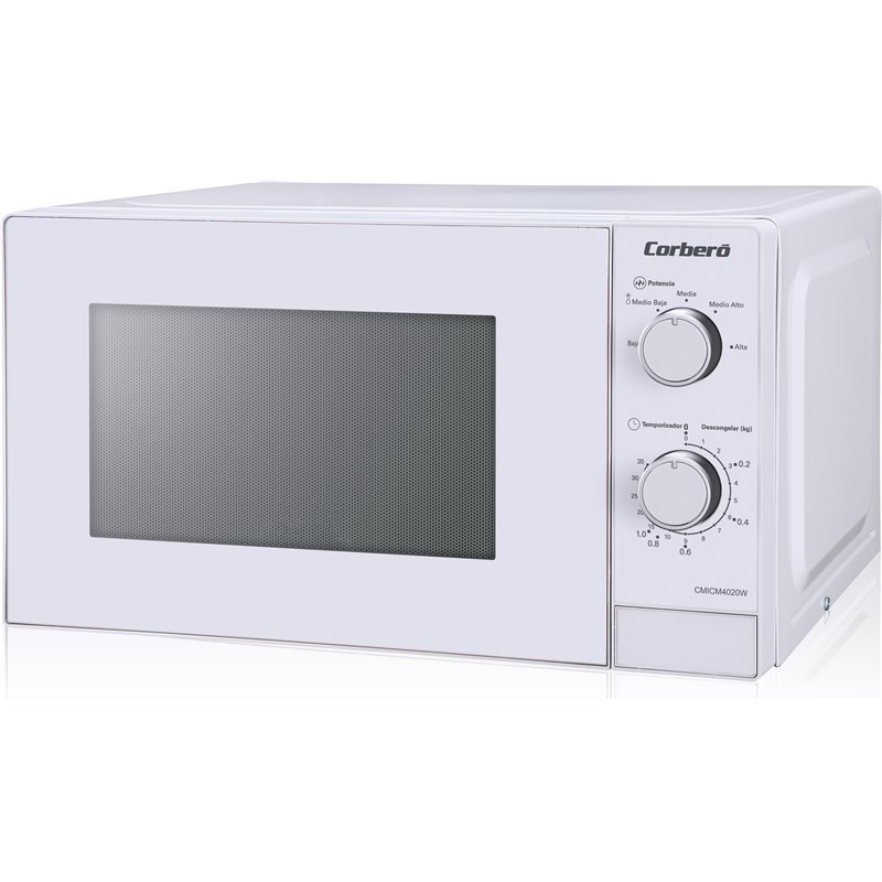 Microondas Corbero CMICM4020W  20L, Blanco, Sin grill