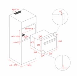 Horno compacto Multifunción de 45 cm HLC 8400 - Urban Colors