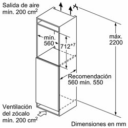 Congelador V. Bosch GIV11AFE0 72x56cm Clase E integrable