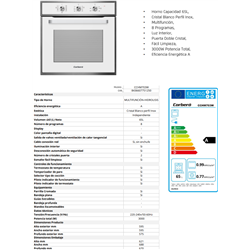 Horno Corbero CCHM703W MULTIFUNCIÓN CON HIDRÓLISIS BLANCO