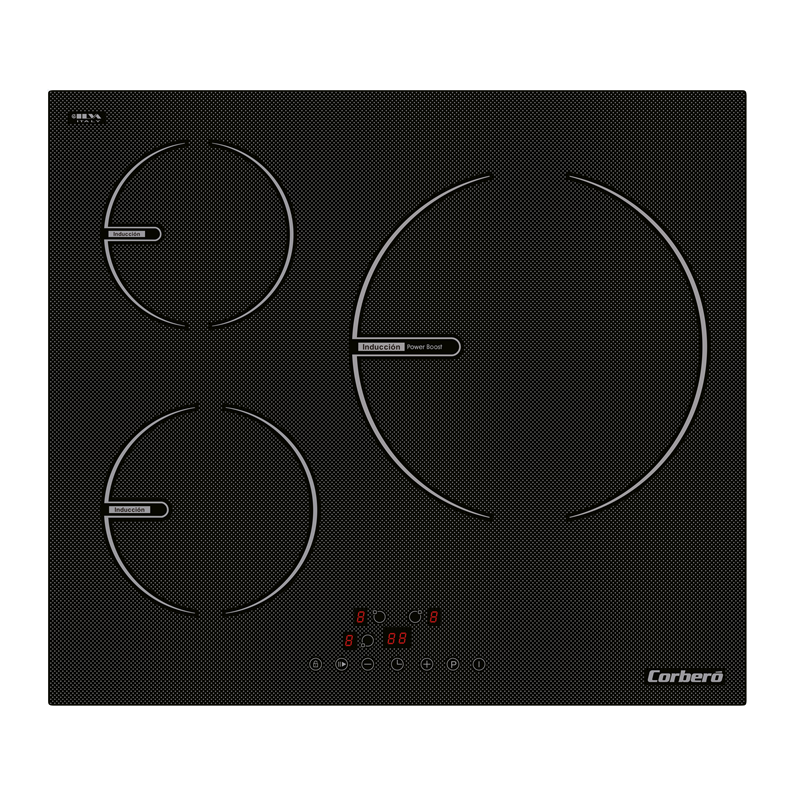 Induccion Corbero CCIG3BL603 3 Zonas, 6000w, 30cm