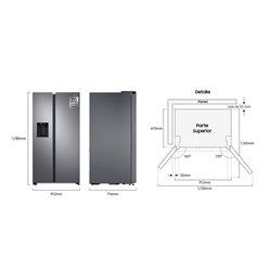 Frigorífico Samsung RS68CG852ES9EF Side by Clasificación Energética E con Smart AI