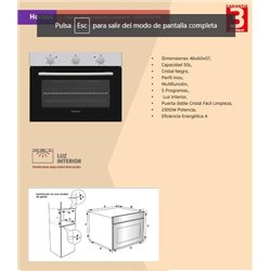 Horno Corbero CCHCV4521M Multif., 50L, A, Negro-I