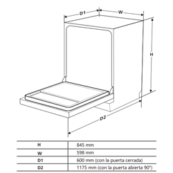 Lavavajillas Corbero CLVM7723X 14 cub, 60cm, D