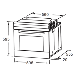 Horno Midea MB20CO6065PPATJ Multif, 65L, A, Pirol