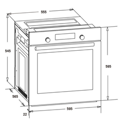 Horno Vitrokitchen HG602BB, Gas, 60cm, But, Blanco