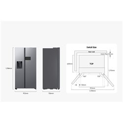Frigorífico Americano 621L Clase E Inox RS90F64EETEF